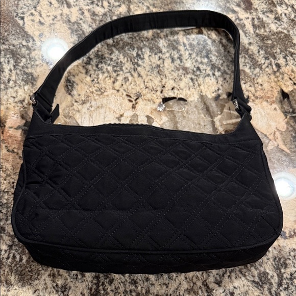 Vera Bradley Black Quilted Microfiber Shoulder Bag - Picture 3 of 4